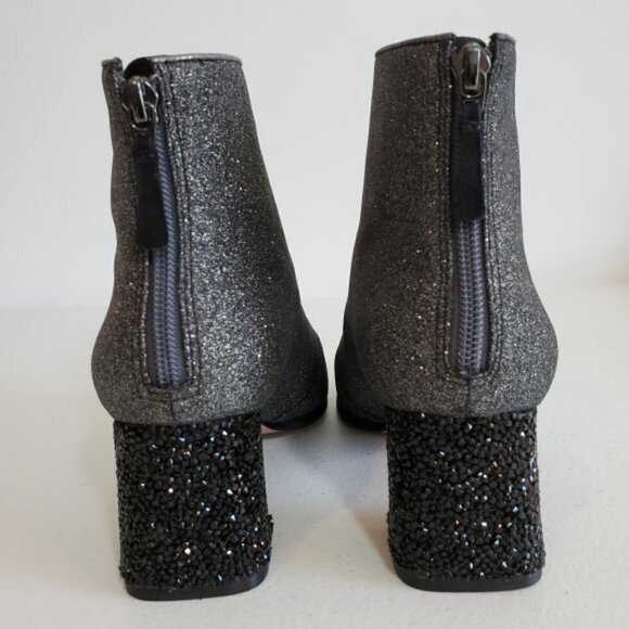 Sophia Webster 'Stella' Crushed Glitter & Crystal Booties, Pewter - Picture 5 of 11